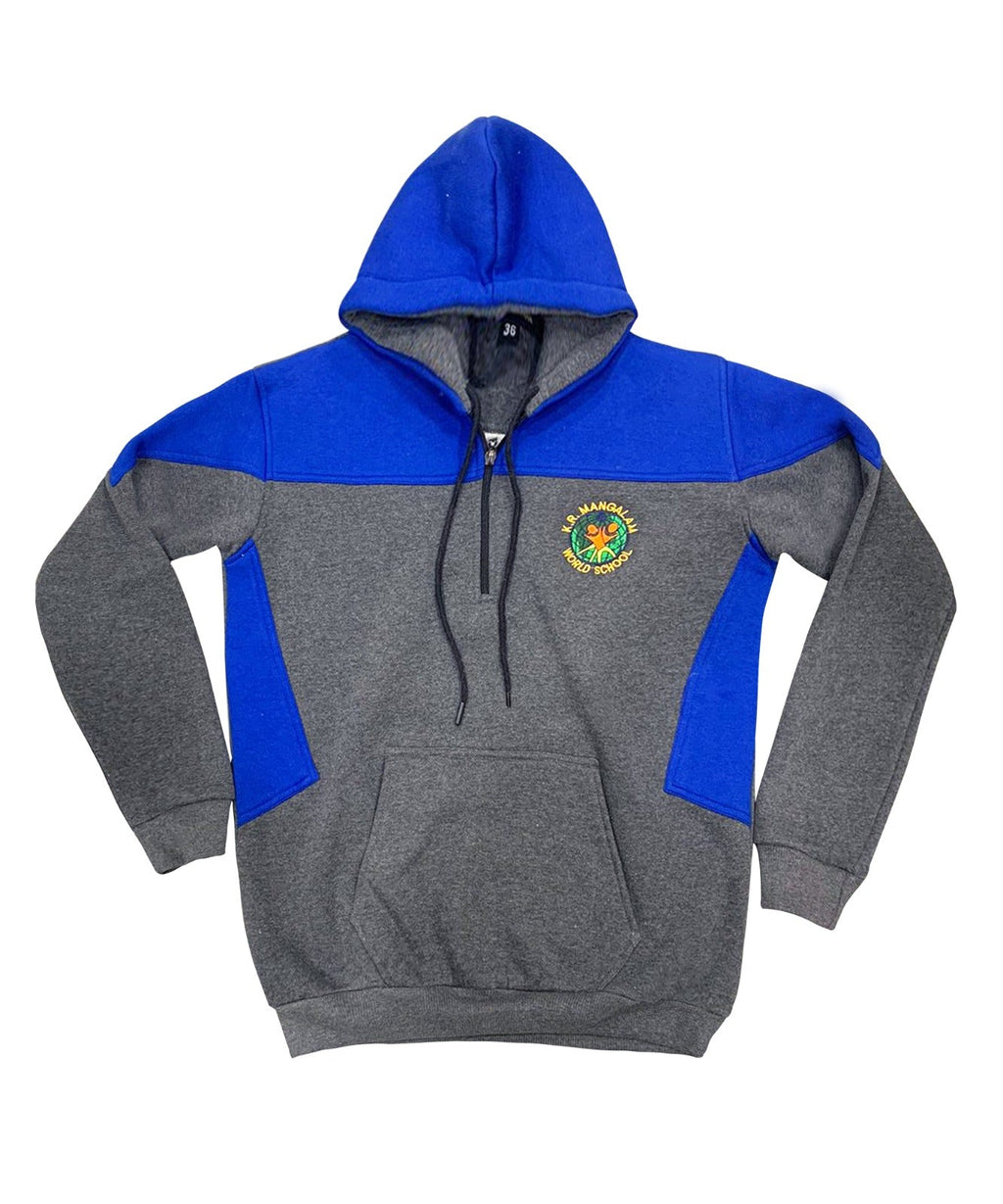 KR Manglam World School  Winter Uniform Track Top Blue