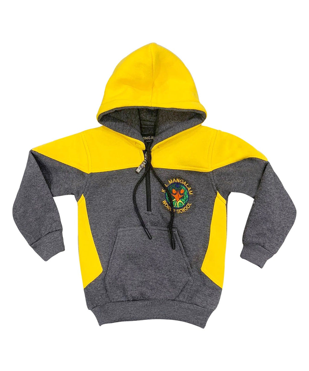 KR Manglam World School  Winter Uniform Track Top Yellow