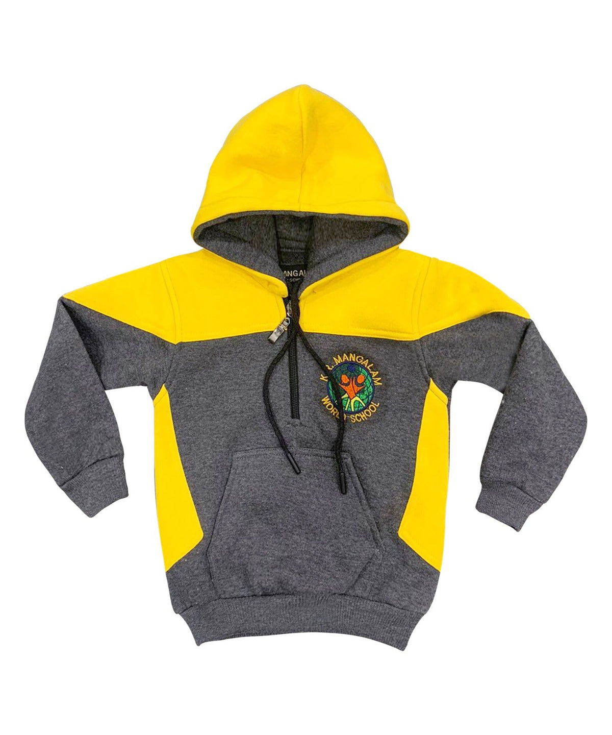 KR Manglam World School  Winter Uniform Track Top Yellow