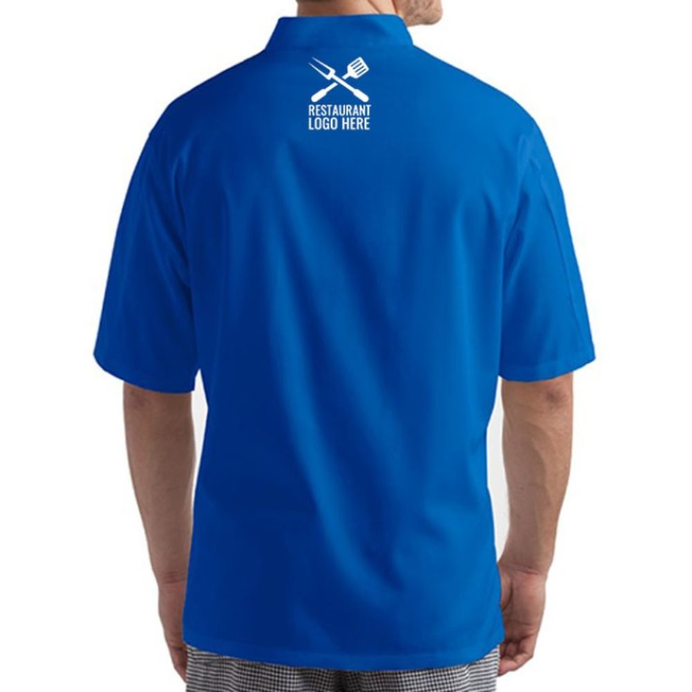 Blue Comfort Fit Short Sleeve Chef Coats