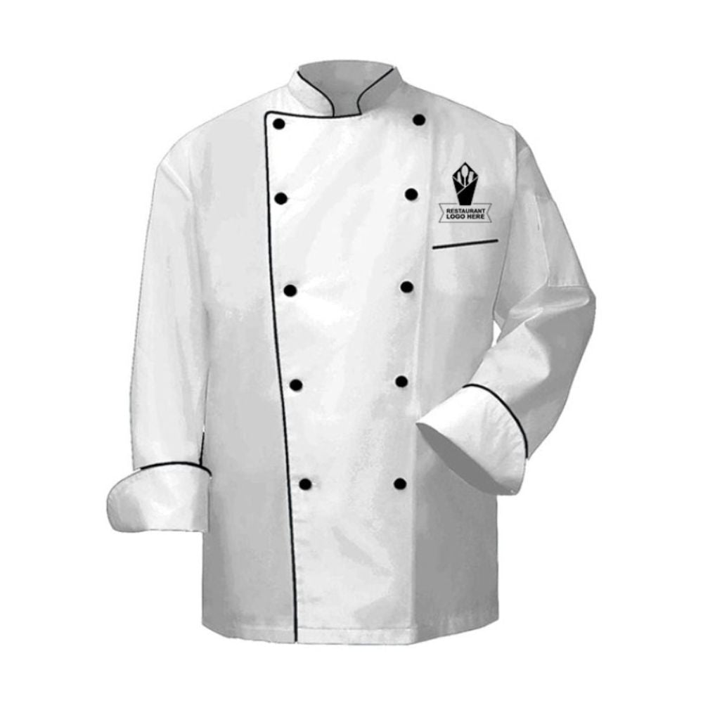 White Stylish Double Breast Chef Coat