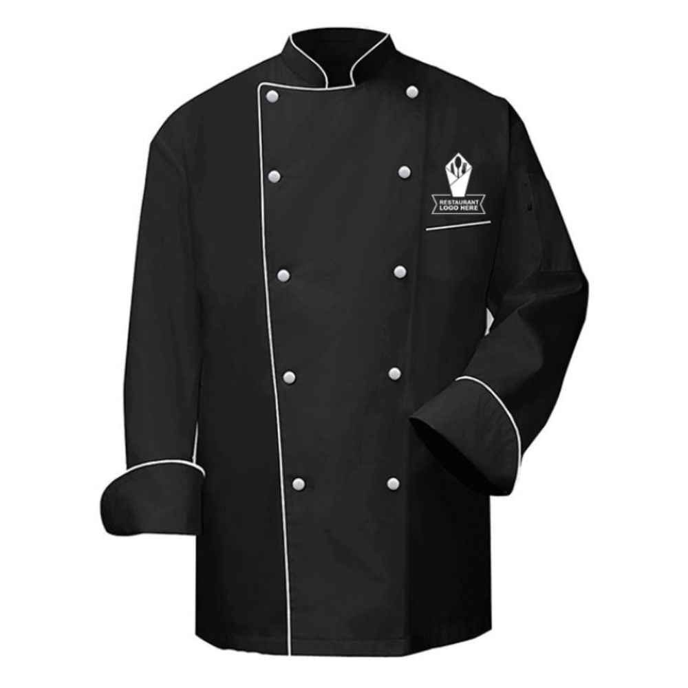 Black Stylish Double Breast Chef Coat