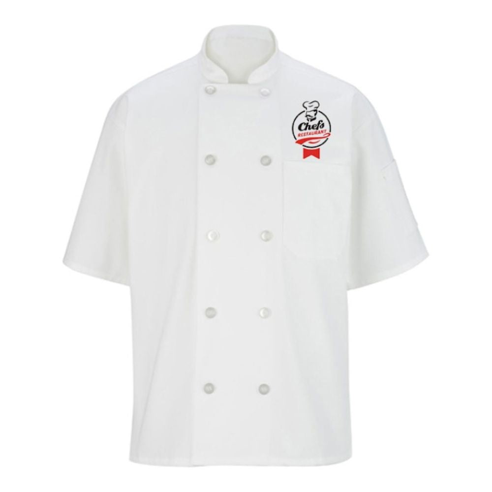 White Professional Embroidered Chef Coat