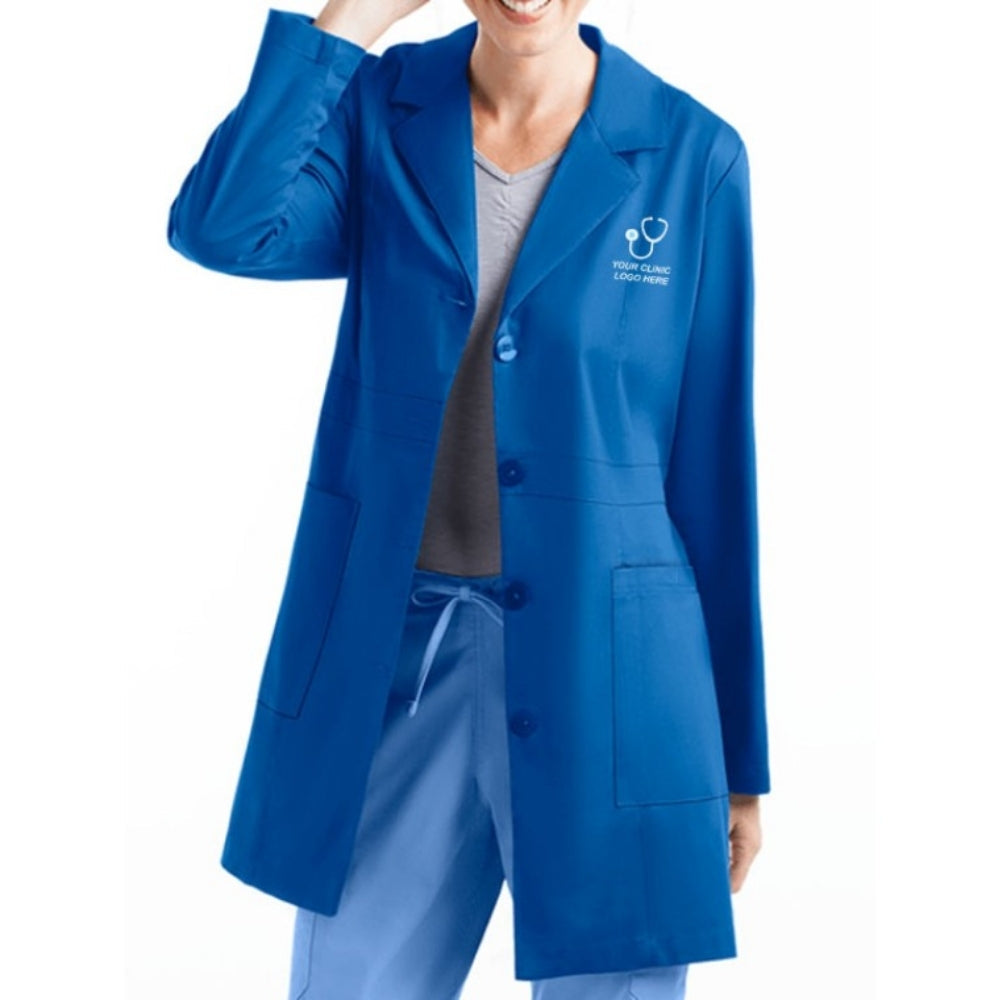 Executive Women’s Lab Coat Blue – Profesional Fit