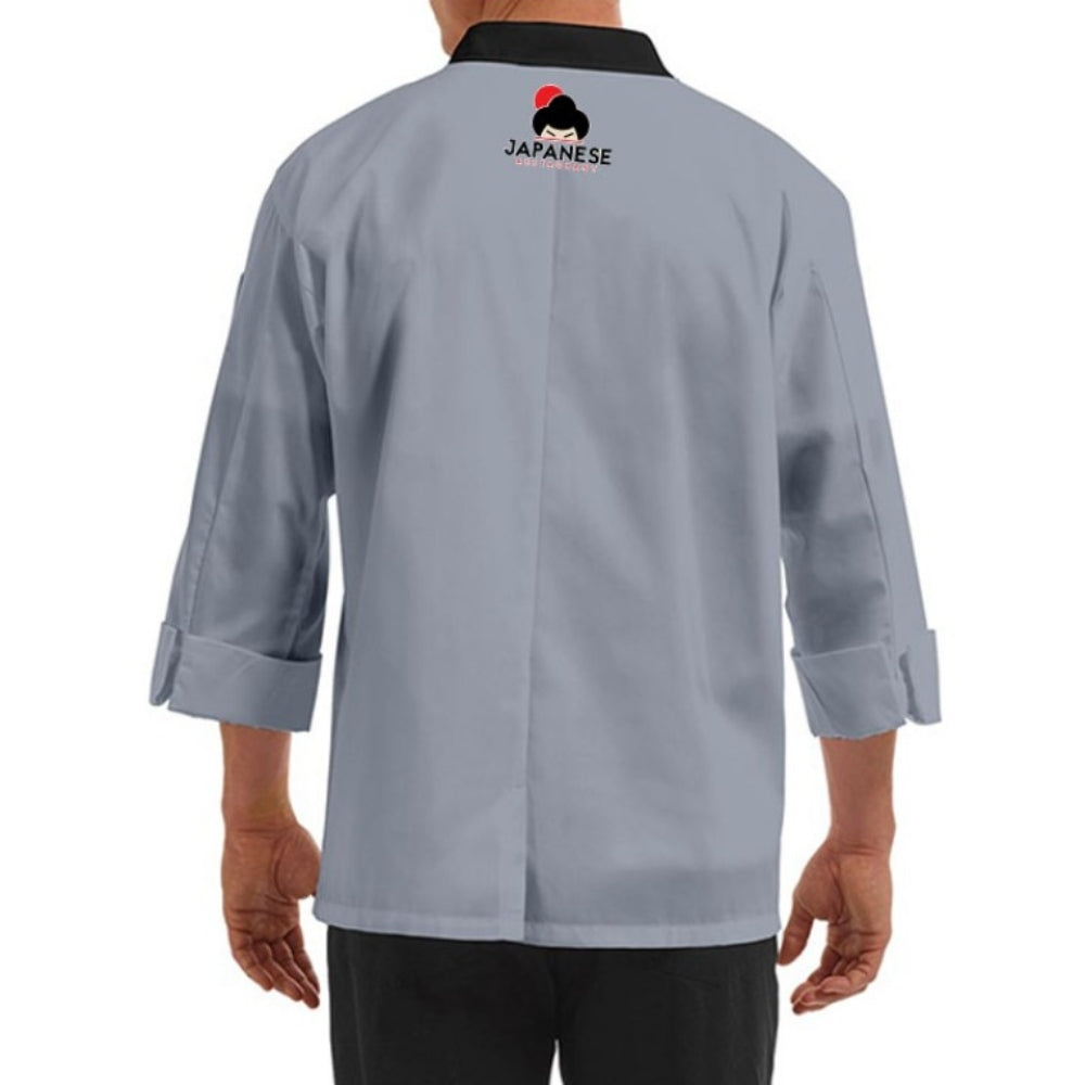 Traditional 3/4 Length Sleeve Chef Coat Gray