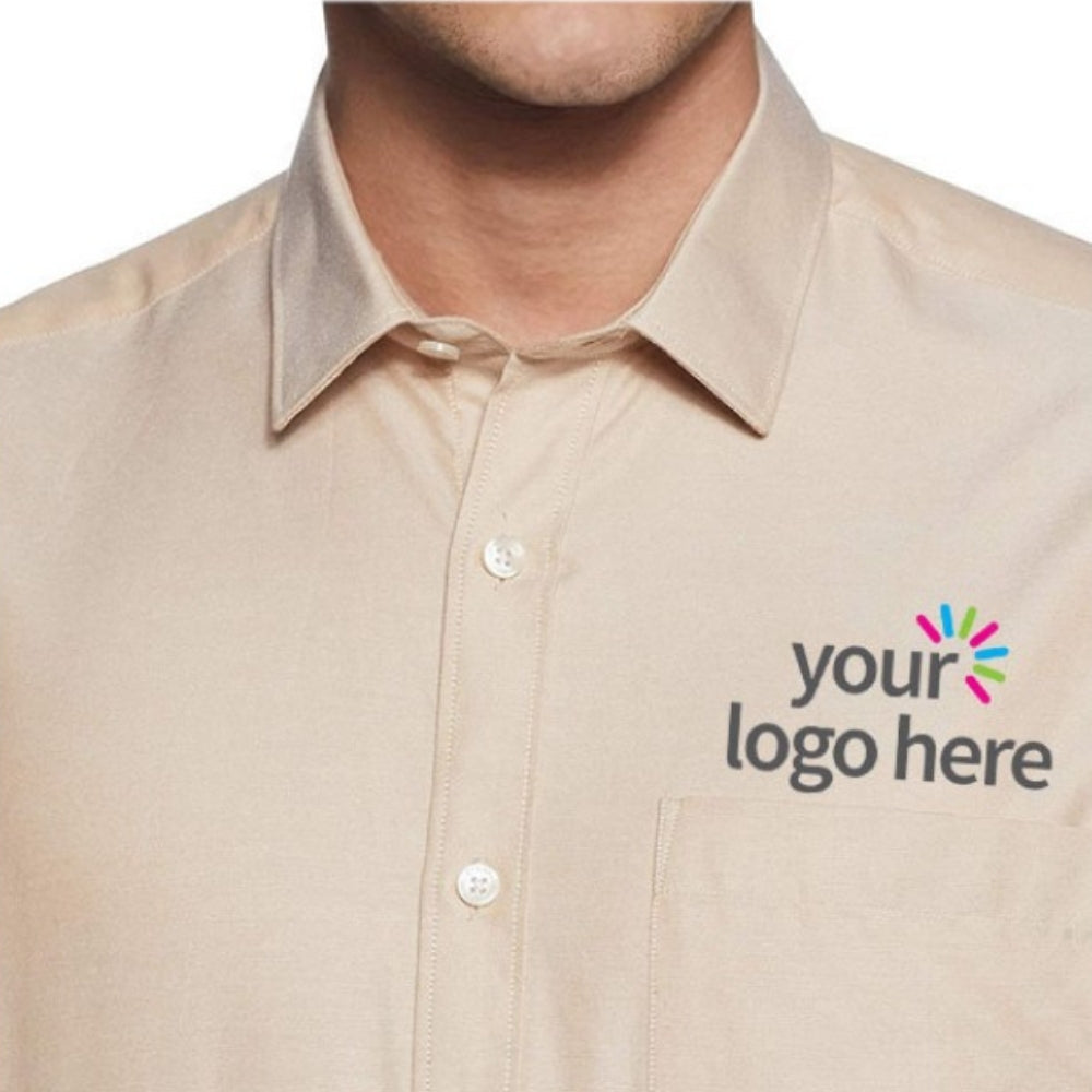 Men’s Economy Long Sleeve Office Shirt Beige