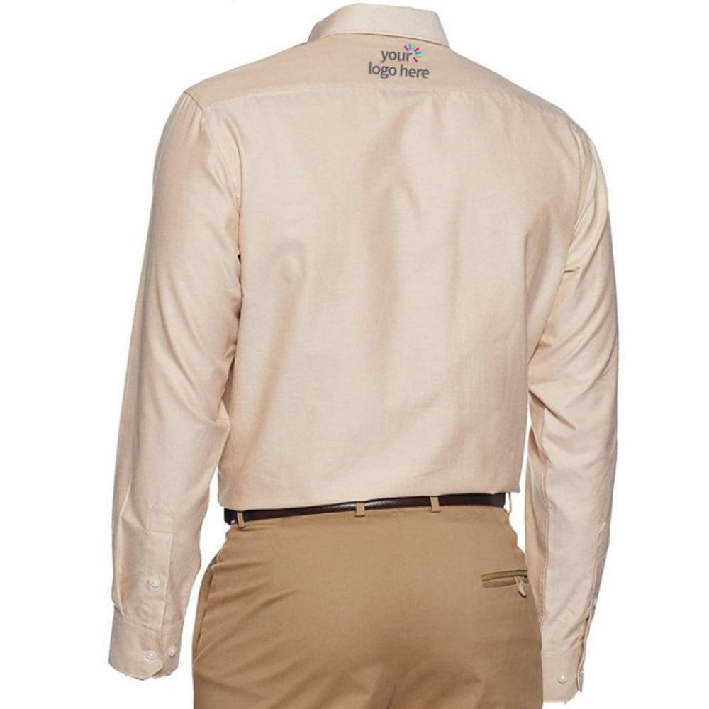 Men’s Economy Long Sleeve Office Shirt Beige