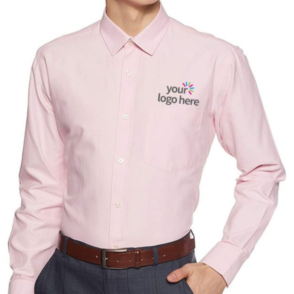 Men’s Economy Long Sleeve Office Shirt Pink