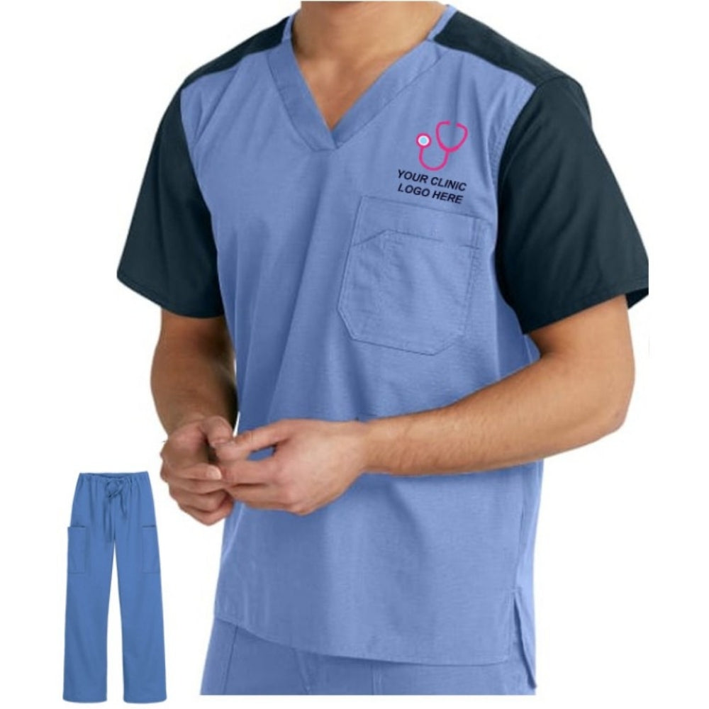 Professional Dual Color Men’s Scrub Suit