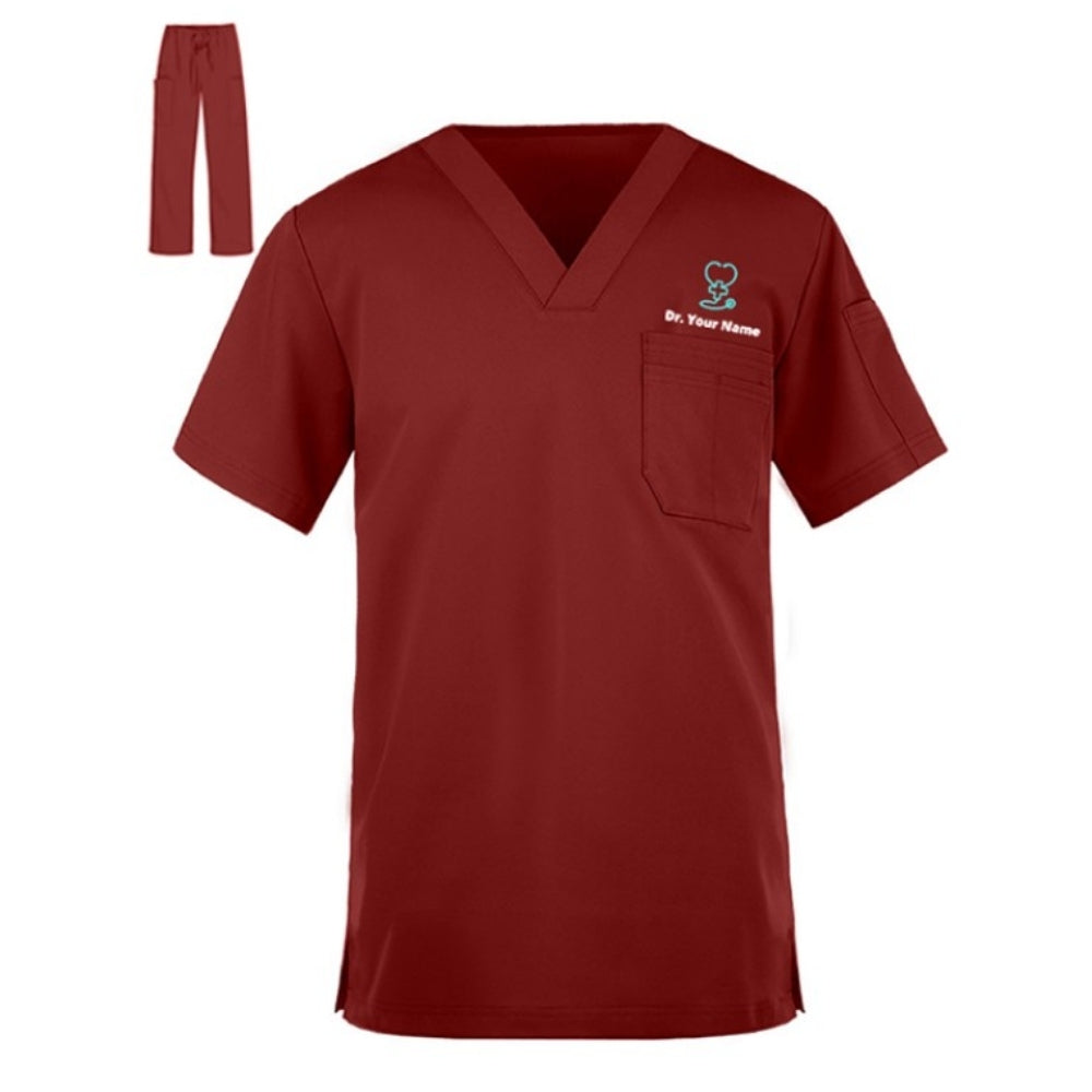 Men’s V-Neck Three Pockets Scrub Suit