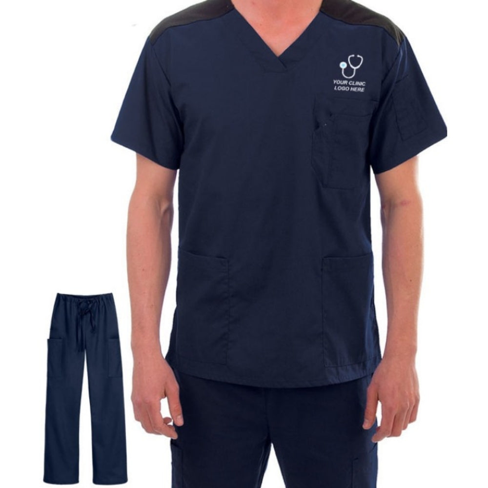 ModernFit Men’s Two-Tone Scrub Suit