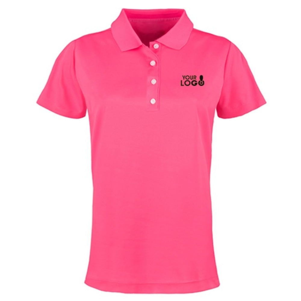 SmartWear Pink Polo T-Shirt for Women