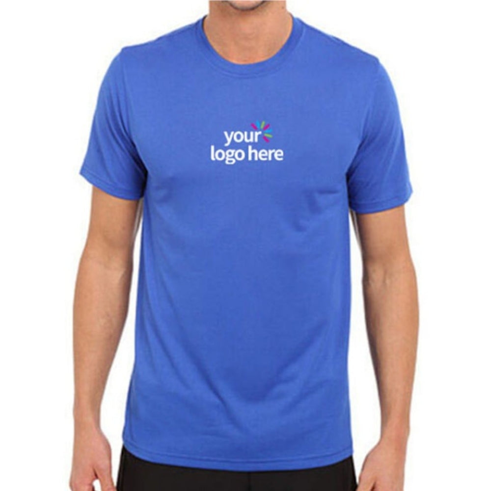 Customized Dri Fit Round Neck T-Shirt Blue