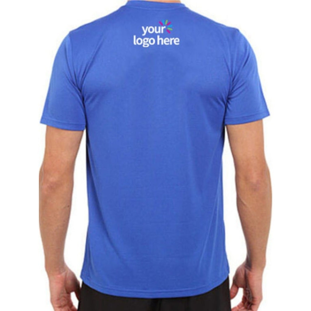 Customized Dri Fit Round Neck T-Shirt Blue