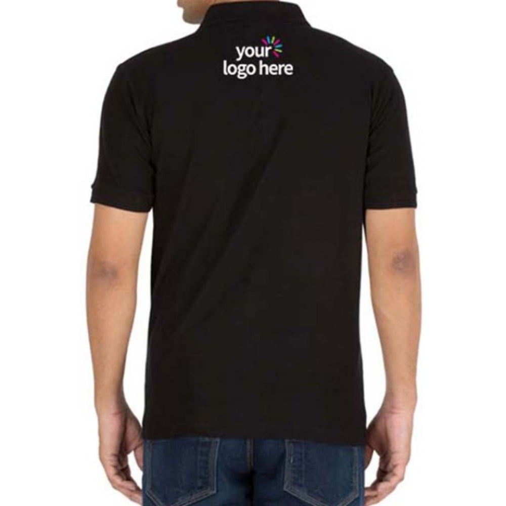 Personalized Polo Cotton T-Shirt Black